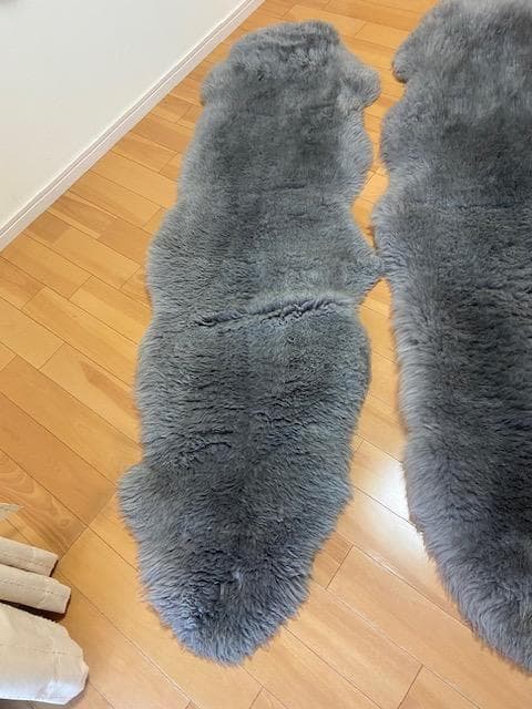 ムートン　3人掛けソファー用　一人掛け用付　ラグにも　お得な三枚セット