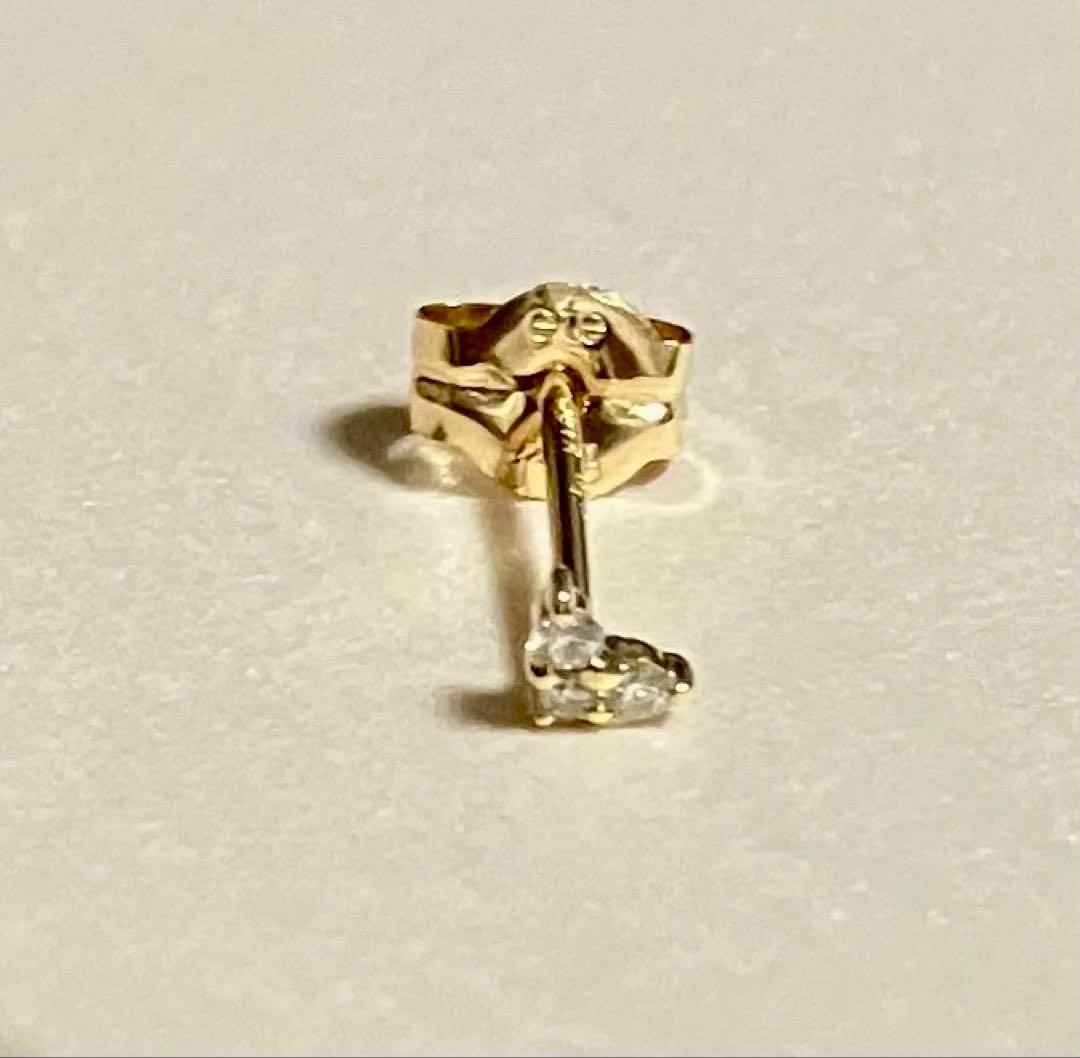 【新品】ete K18YG ダイヤモンド ピアス 片耳