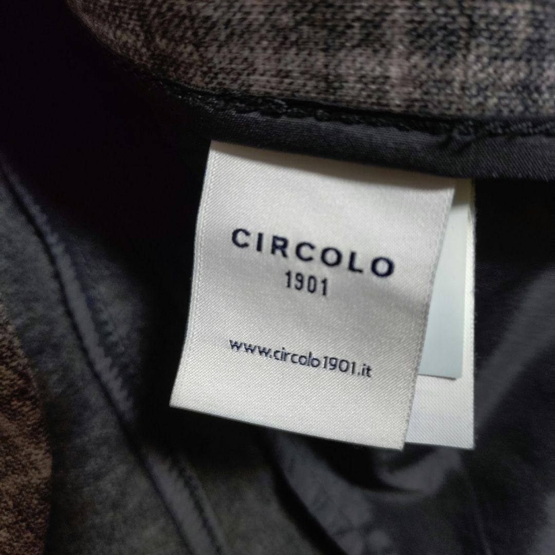美品 CIRCOLO 1901 ジャージーテーラードジャケット チェック 42
