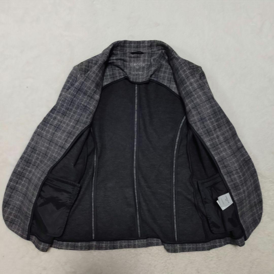 美品 CIRCOLO 1901 ジャージーテーラードジャケット チェック 42