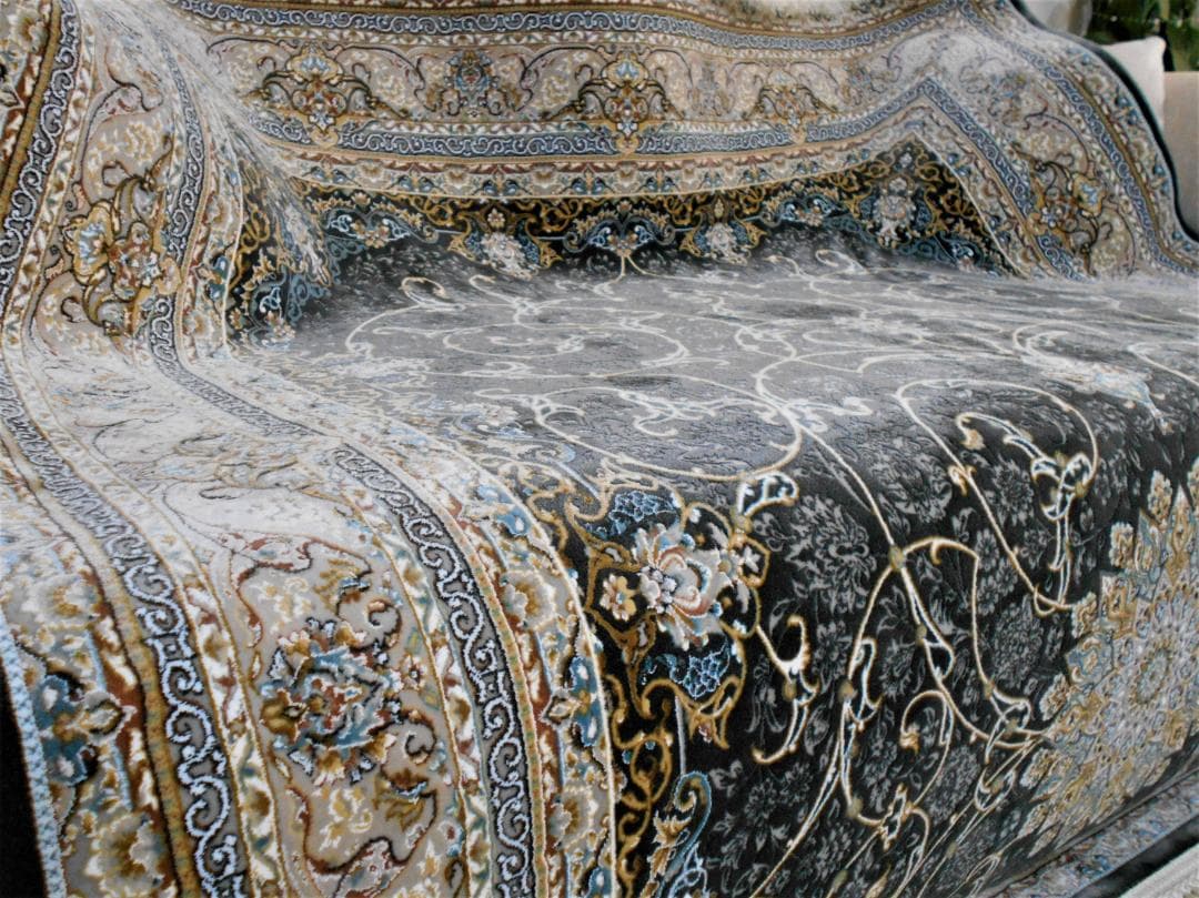 立体柄、144万ノット！本場イラン産 絨毯！200×250cm-38001