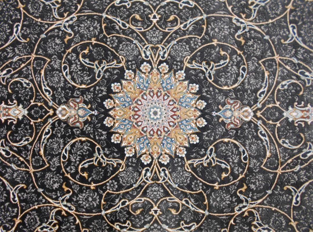 立体柄、144万ノット！本場イラン産 絨毯！200×250cm-38001