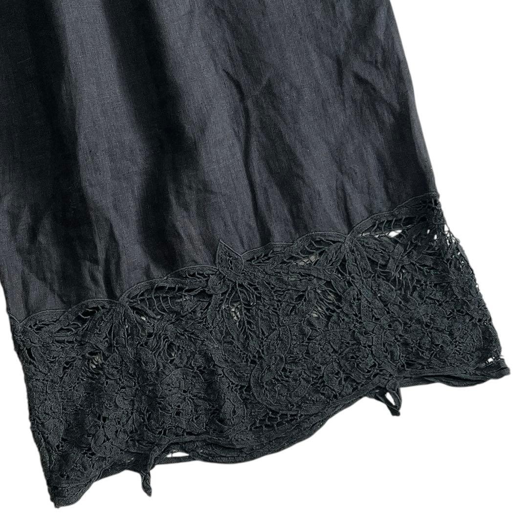 ヴラスブラム Vlass blomme コルトレイクリネン レースサルエルパンツ