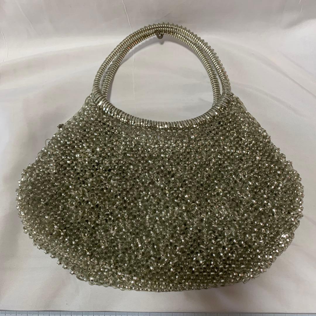 アンテプリマ美品希少シルバー ビーズ ハンドバッグ