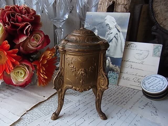 フランス ヴィンテージ 装飾ジュエリーボックス ブロンズ製