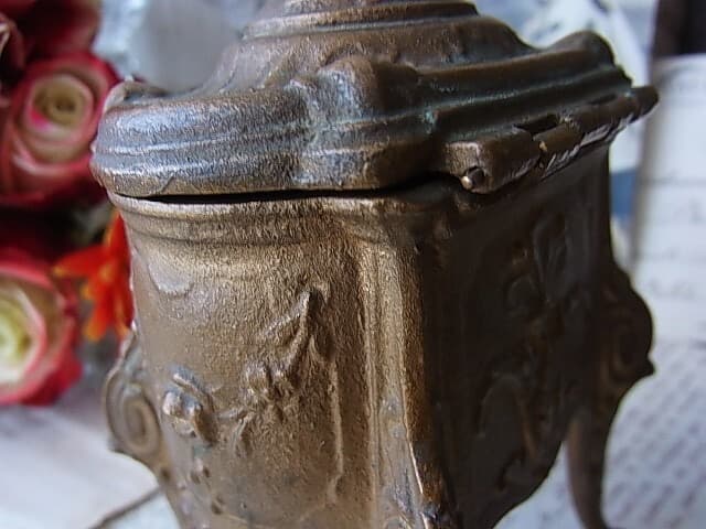 フランス ヴィンテージ 装飾ジュエリーボックス ブロンズ製