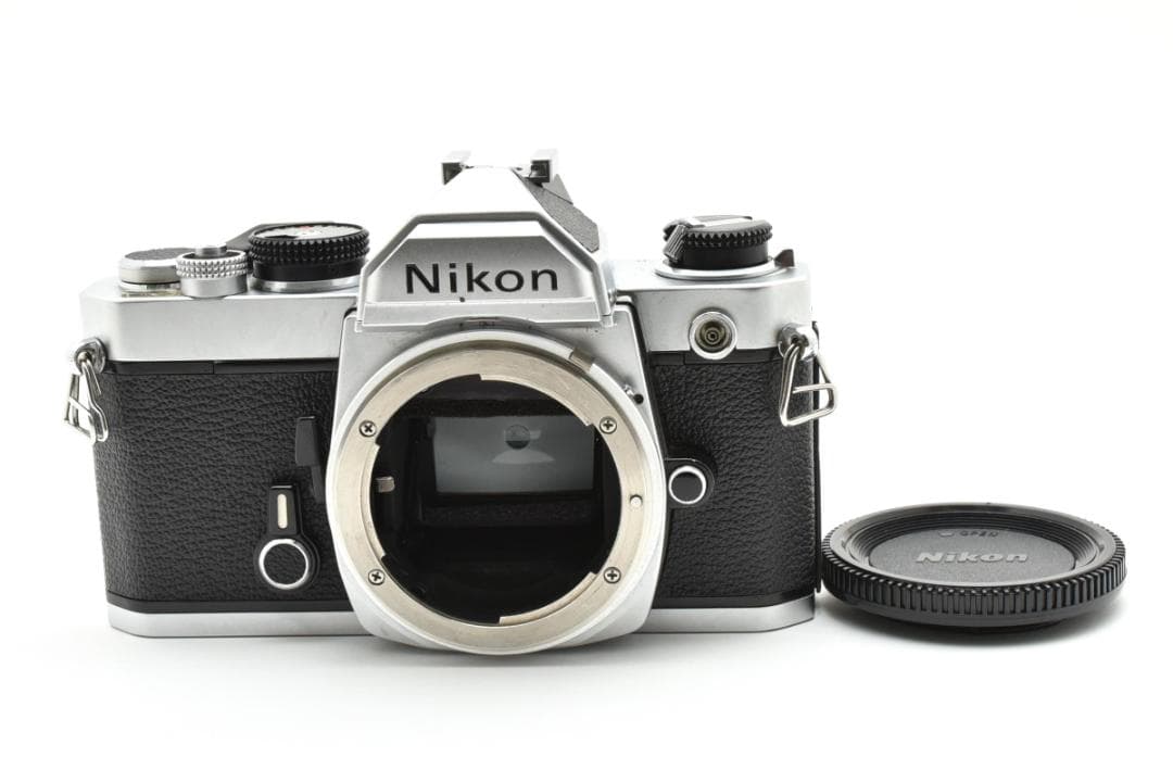 良品 NIKON FM シルバー フィルムカメラ モルト新品交換済 H041