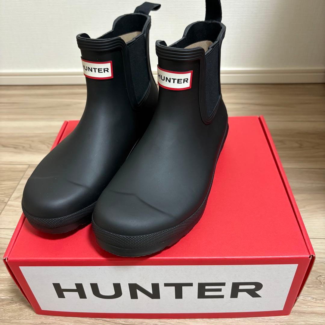 HUNTER サイドゴア ショートレインブーツ