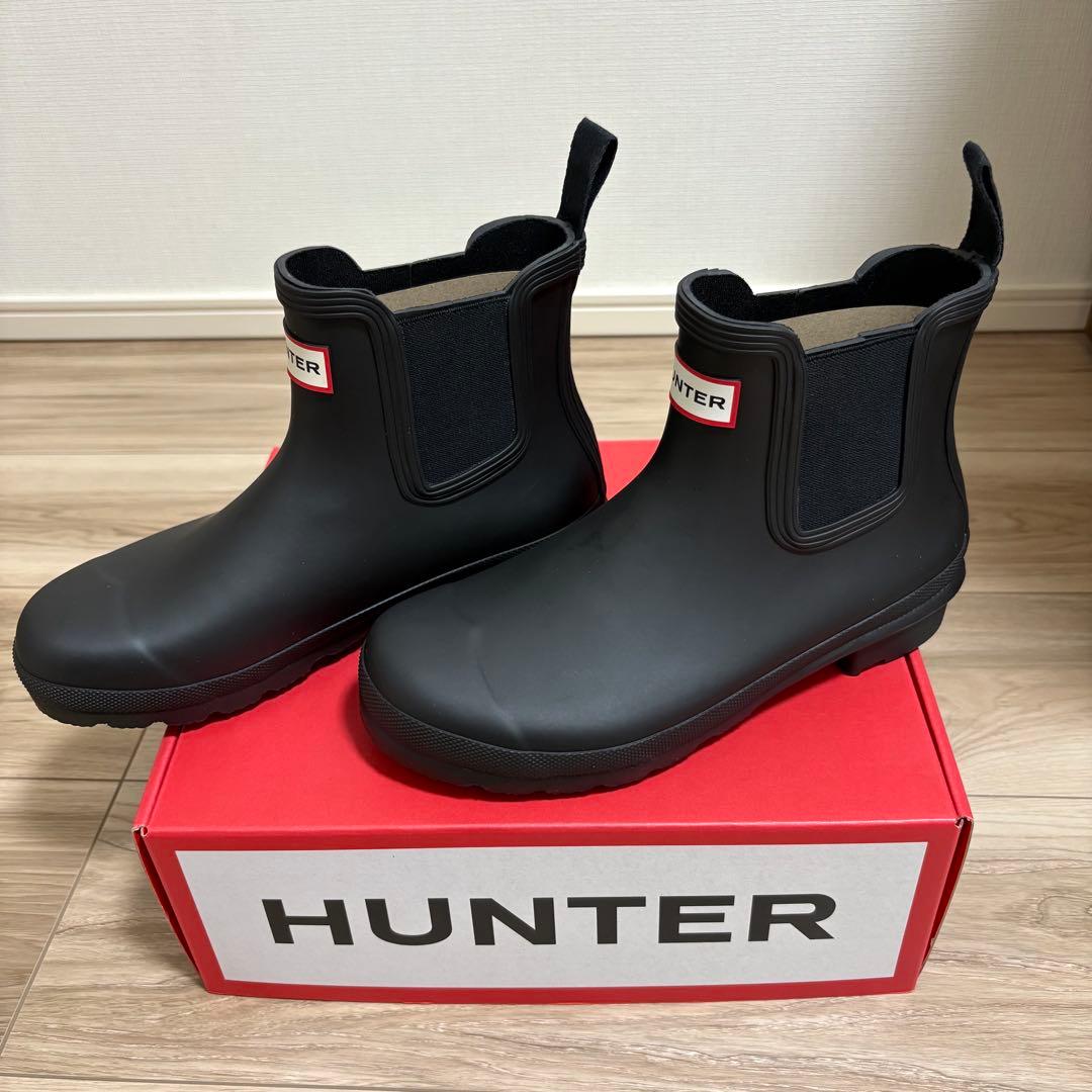 HUNTER サイドゴア ショートレインブーツ