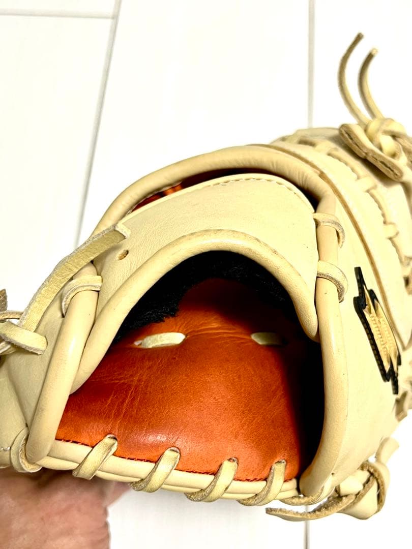 【美品】SSK プロエッジ　軟式　ファースミット　キャメル