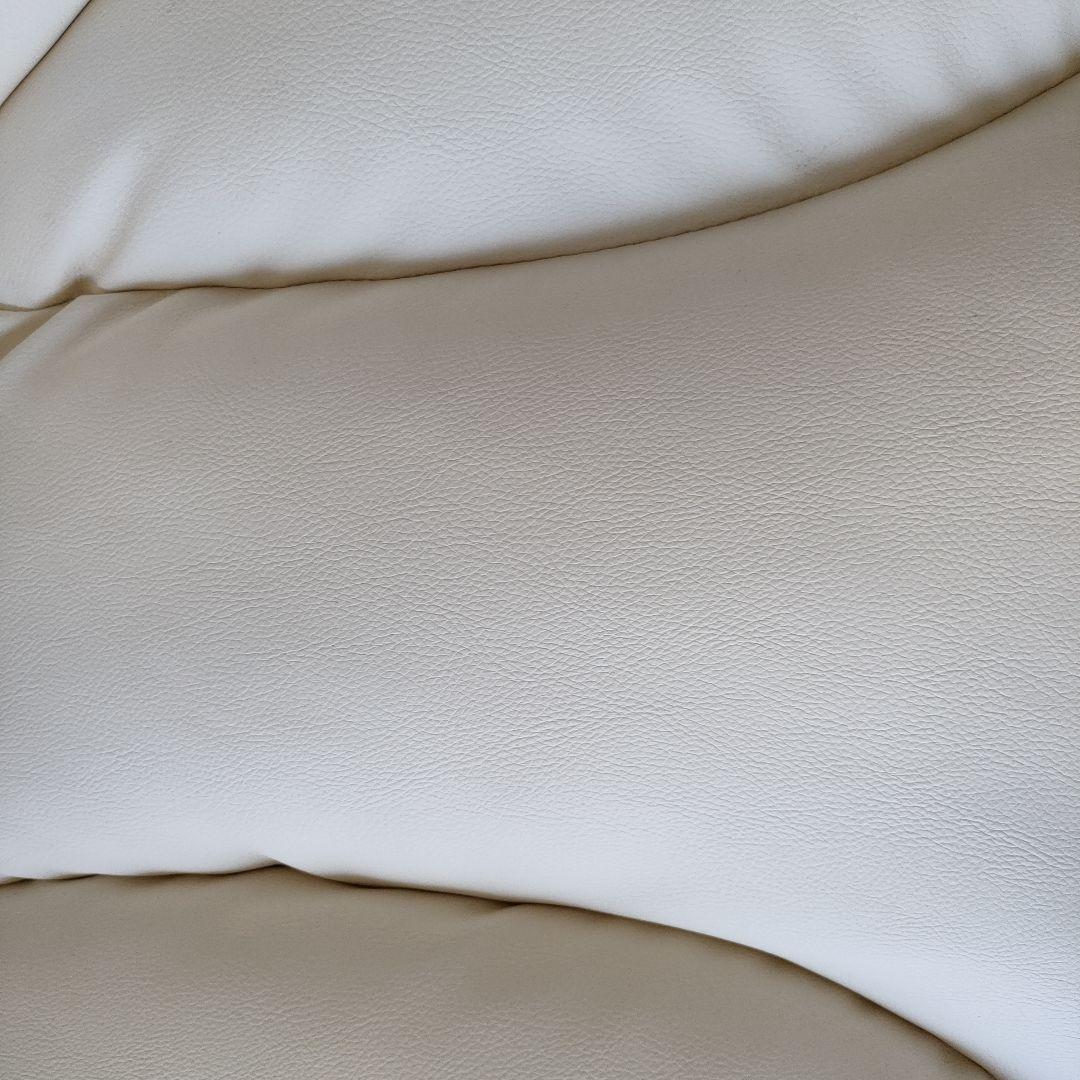 【お値下げしました！】ハイバッグソファ3人掛け2人掛け皮ソファオフホワイト