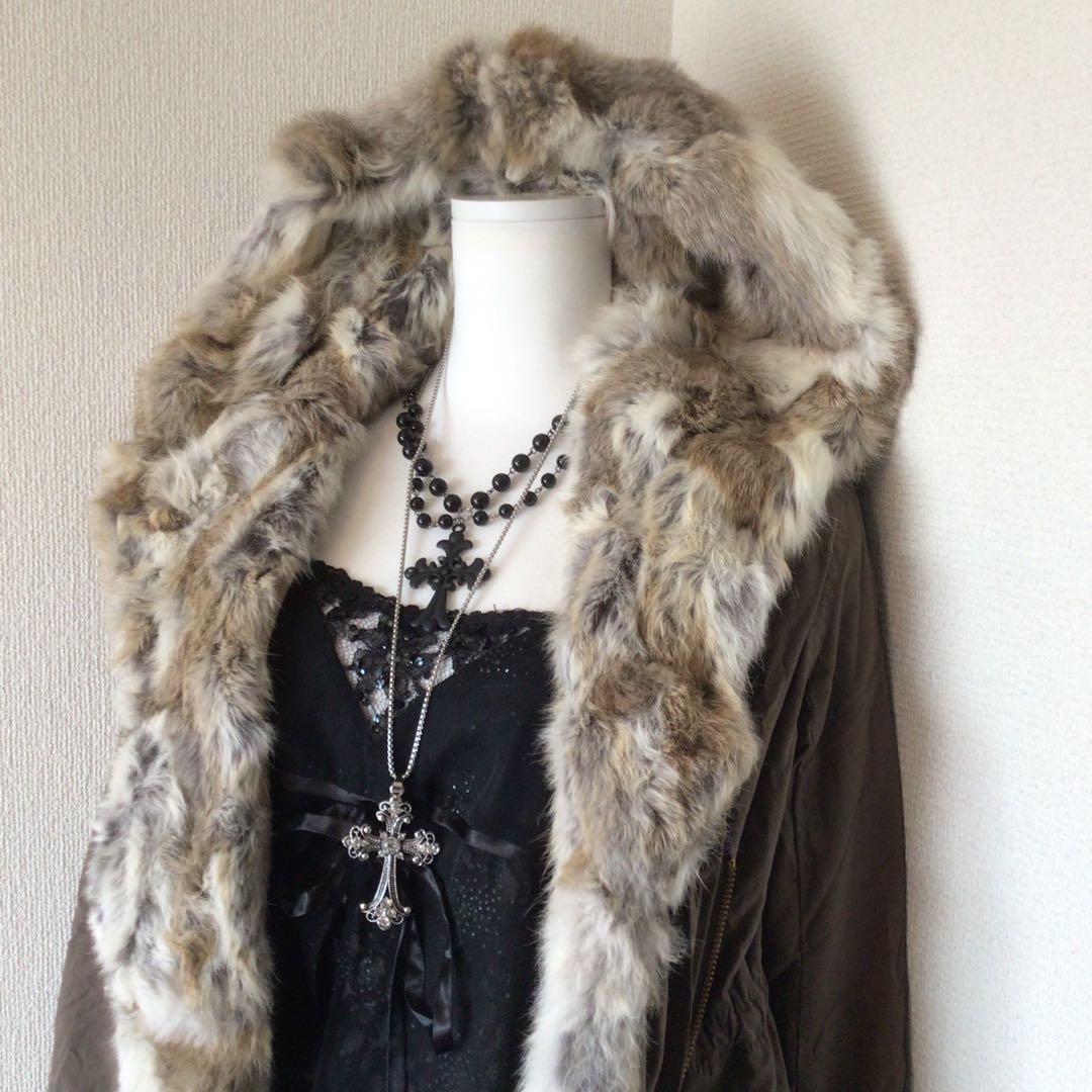 y2k 00s archive グランジフェアリー　ファー付コート　お兄系　平成