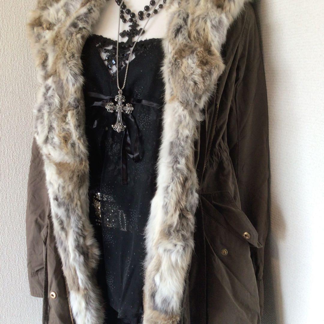 y2k 00s archive グランジフェアリー　ファー付コート　お兄系　平成