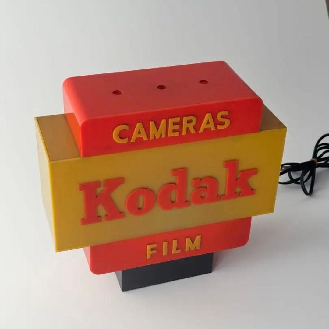【ヴィンテージ】Kodak コダック 電飾看板 当時物 カメラ屋 動作確認済