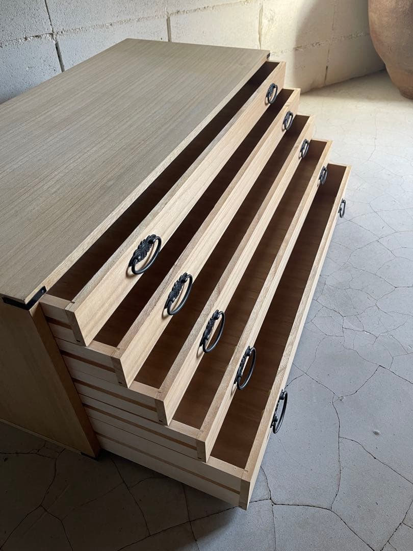 桐タンス　桐引出しタンス　5段　桐 チェスト