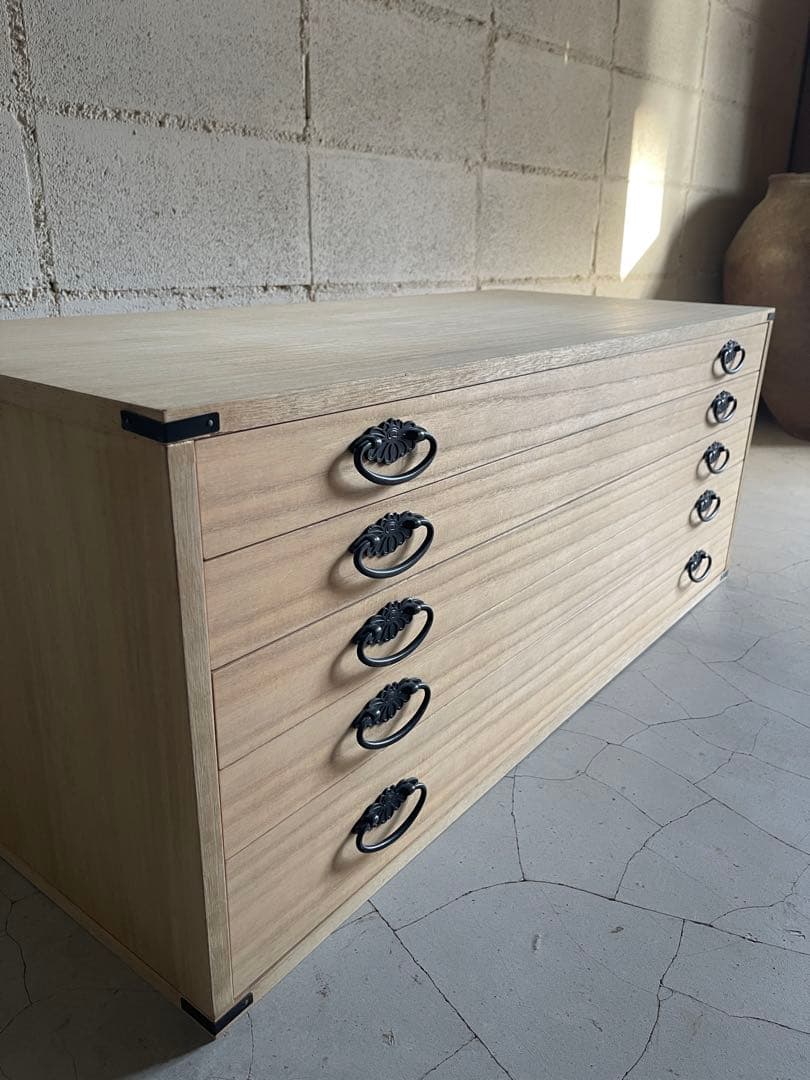 桐タンス　桐引出しタンス　5段　桐 チェスト