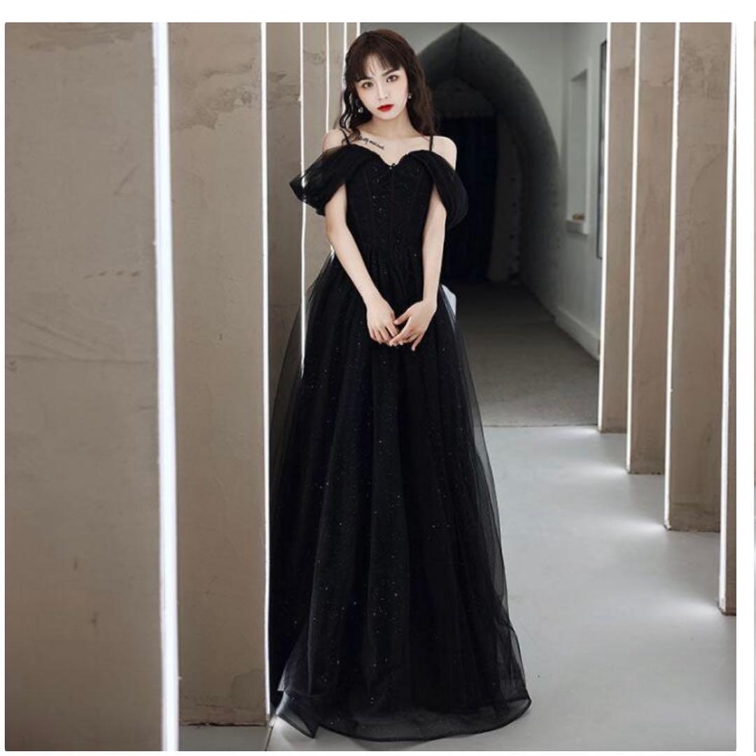 結婚式　二次会　ドレス　黒