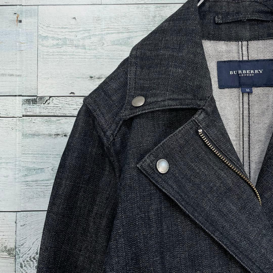 ☆大きいサイズ・3L☆バーバリーロンドン　デニムライダースジャケット　チェック柄
