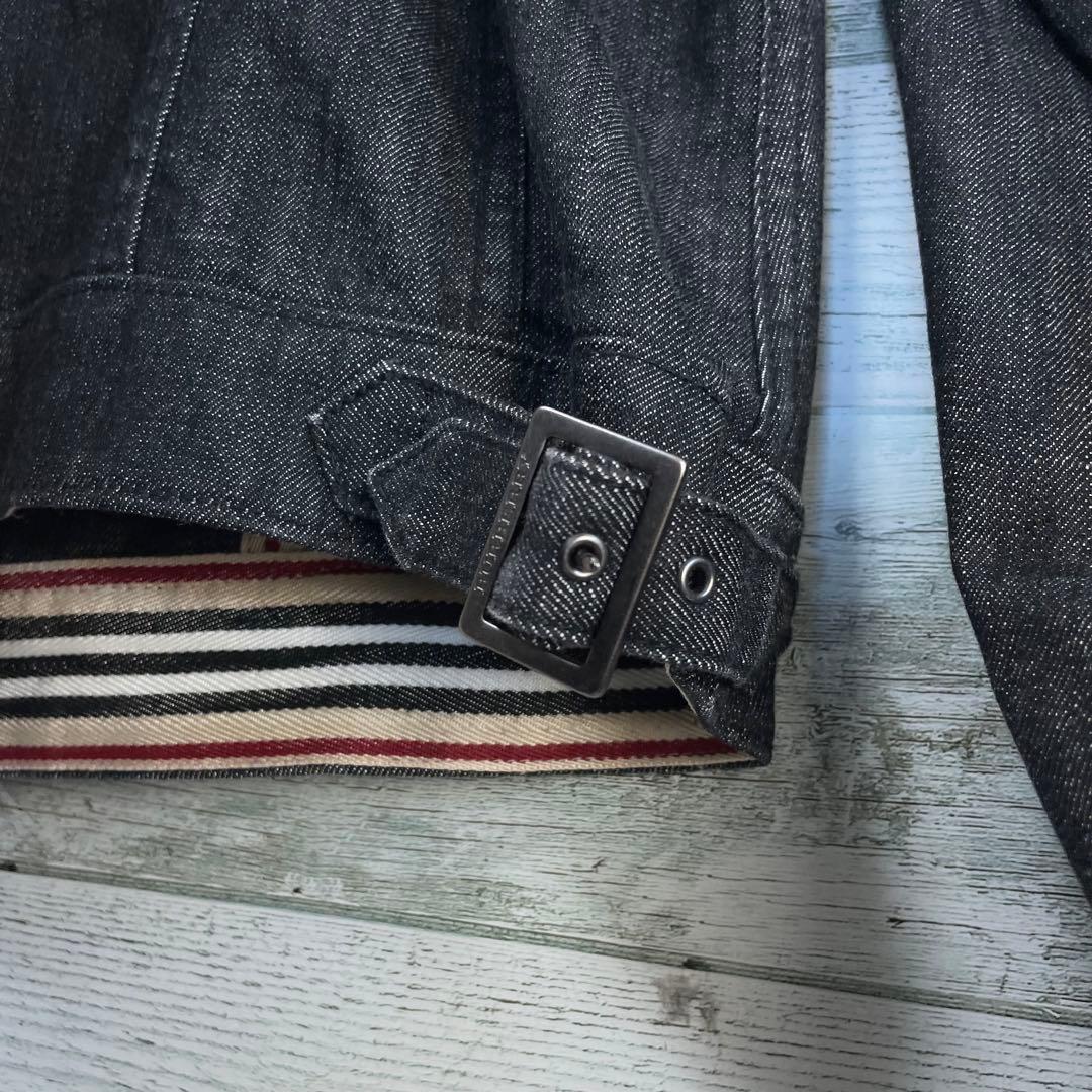 ☆大きいサイズ・3L☆バーバリーロンドン　デニムライダースジャケット　チェック柄