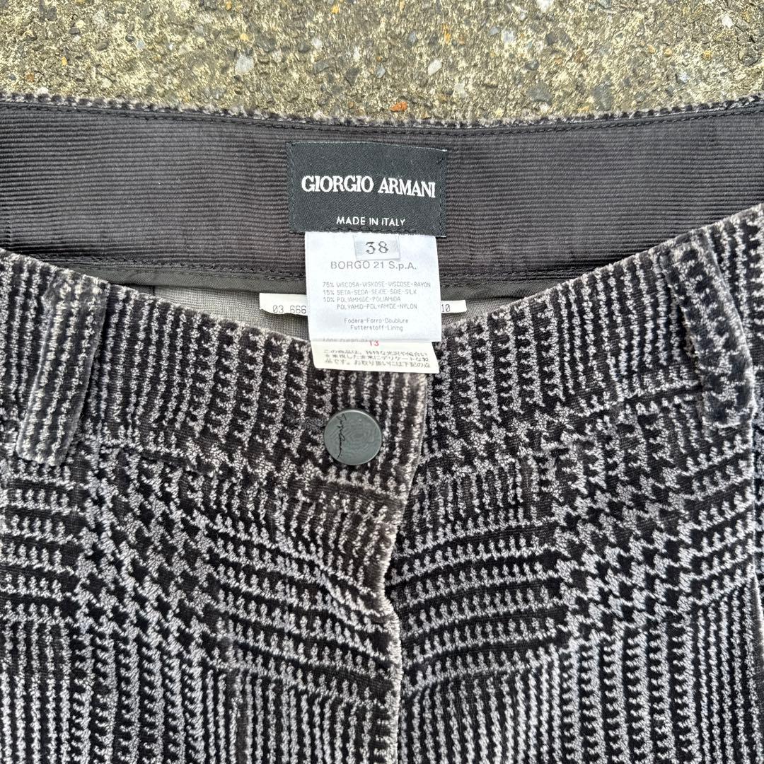 GIORGIO ARMANI archive ジオメトリックジャカードパンツ