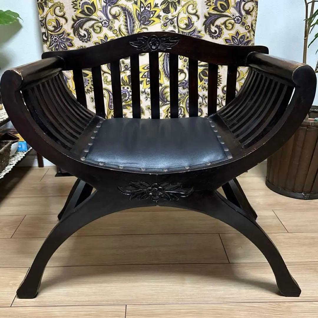 最終価格【カルティニチェア】アジアン家具／バリ家具／スツール／伝統工芸／送料込