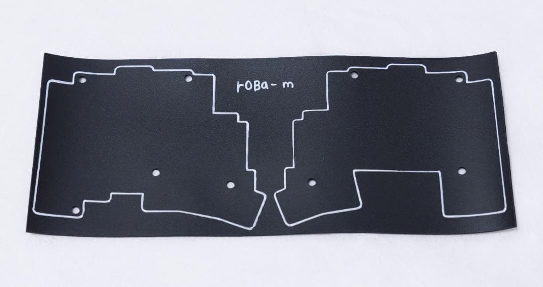 無線分割キーボード roBaish-m-R minimal-keys ガスケット