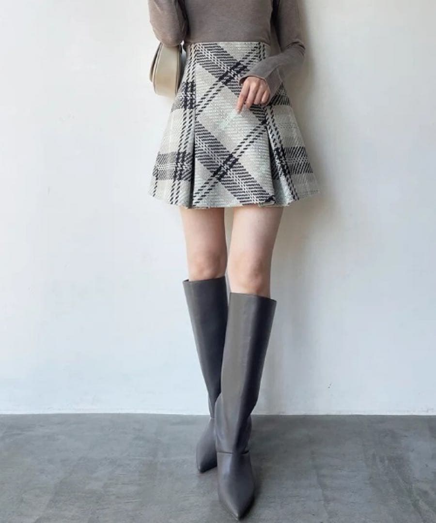 【るう】【正規品】スナイデル snidel ロービングチェックミニスカート