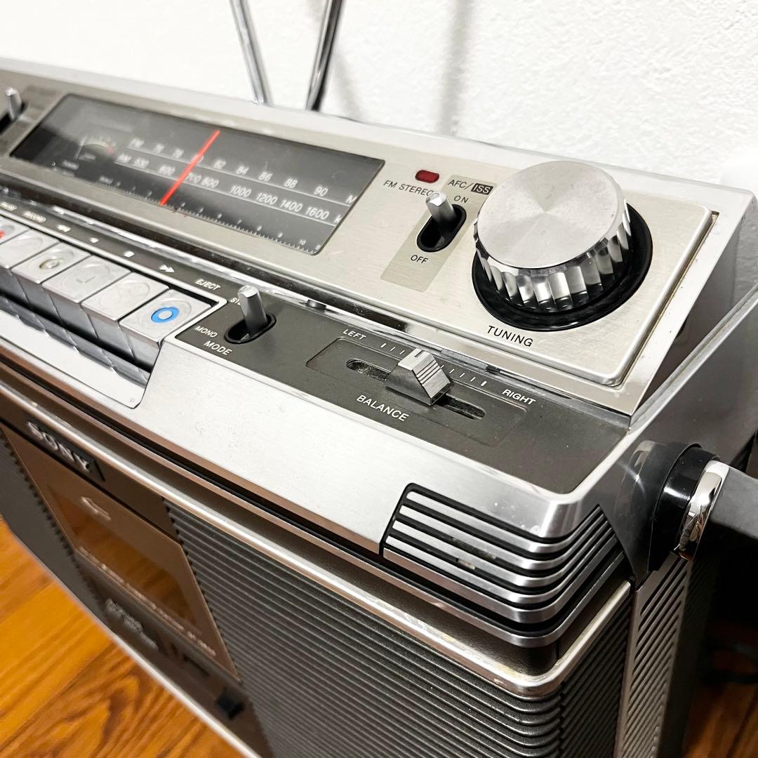 【極美品】SONY CF-3800 昭和レトロ 高級ラジカセ 動作品　4スピーカ