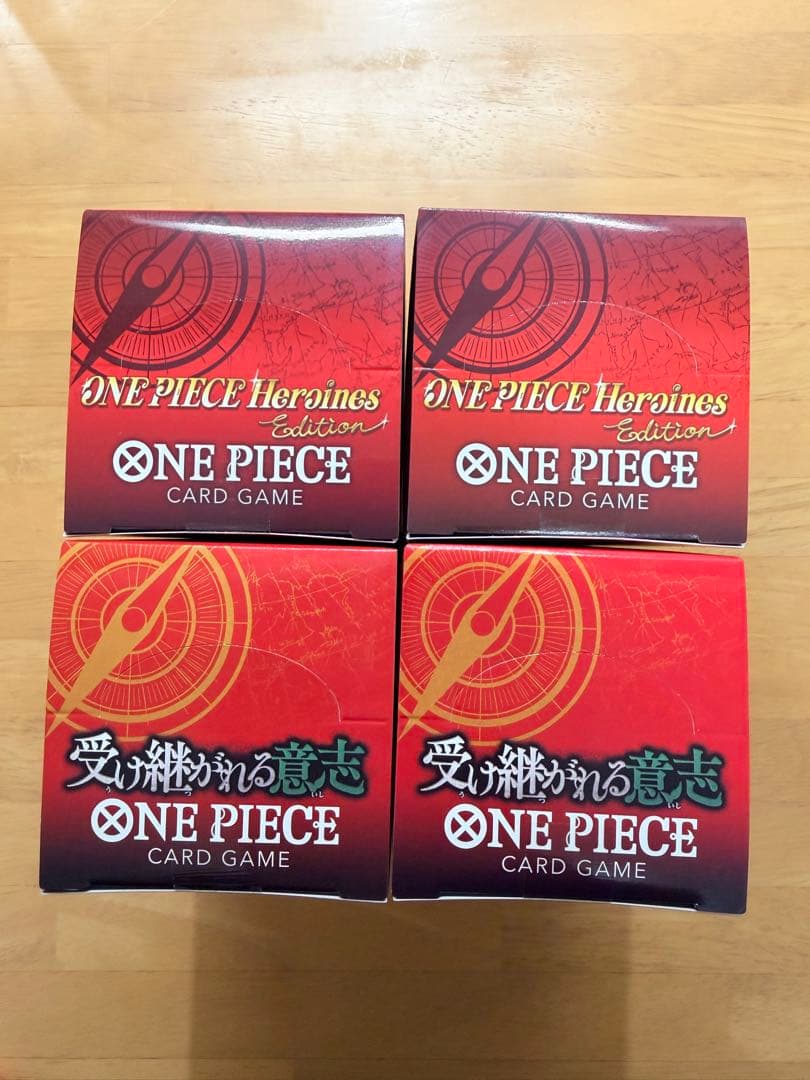 【新品未開封】ワンピースカード4BOX 受け継がれる意志 ヒロインズエディション