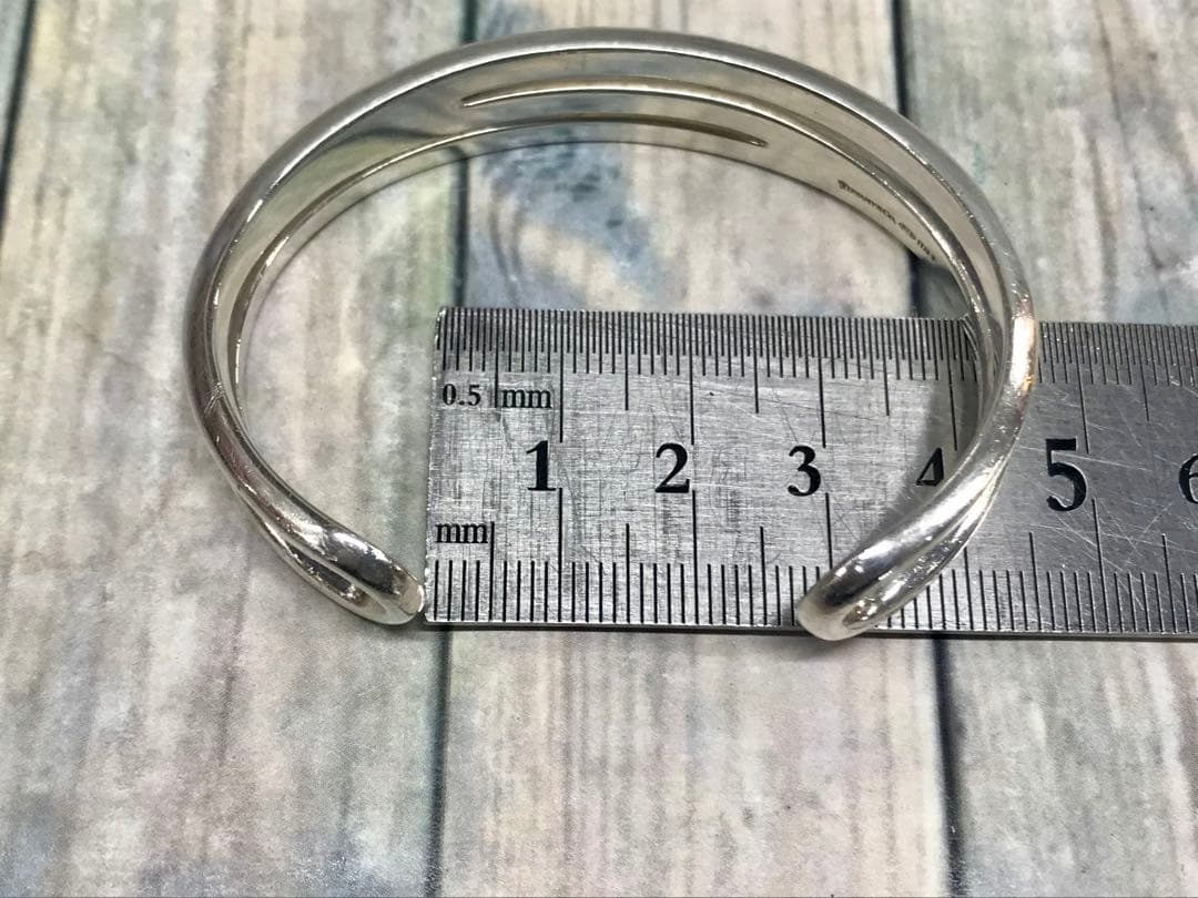 Tiffany ティファニー オープンダイアゴナル ワイドバングル　5201