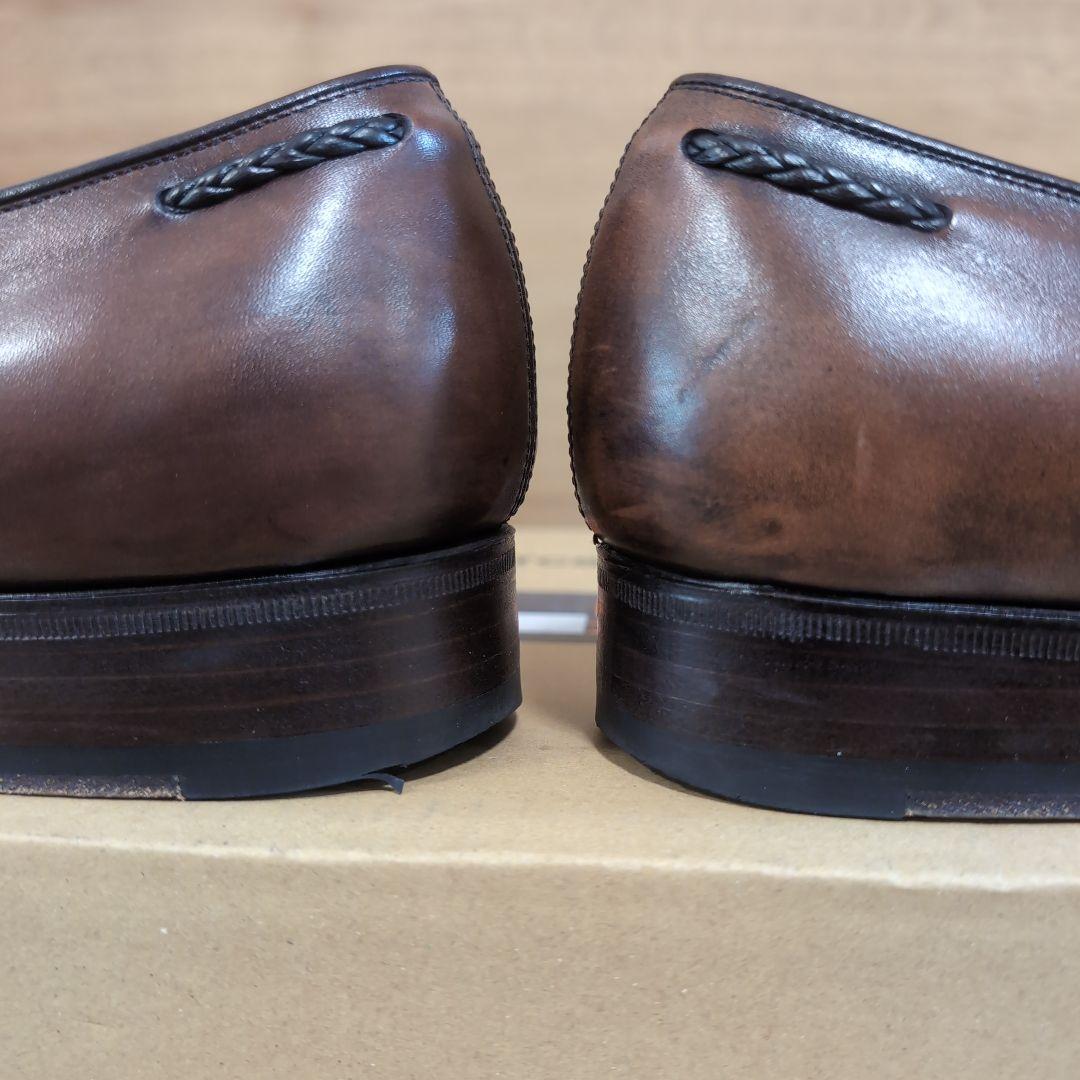 ブラウンレザー タッセルローファー 三陽山長 鹿三郎 26cm