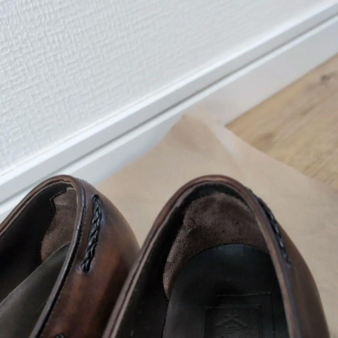 ブラウンレザー タッセルローファー 三陽山長 鹿三郎 26cm