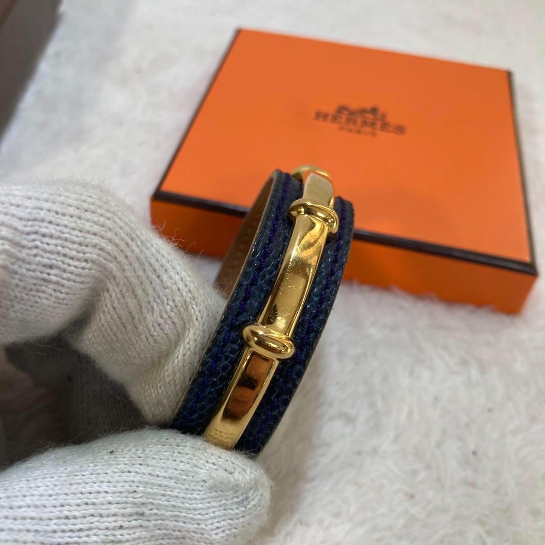 ！新品同然！　エルメス　バングル　ゴールド　レザー