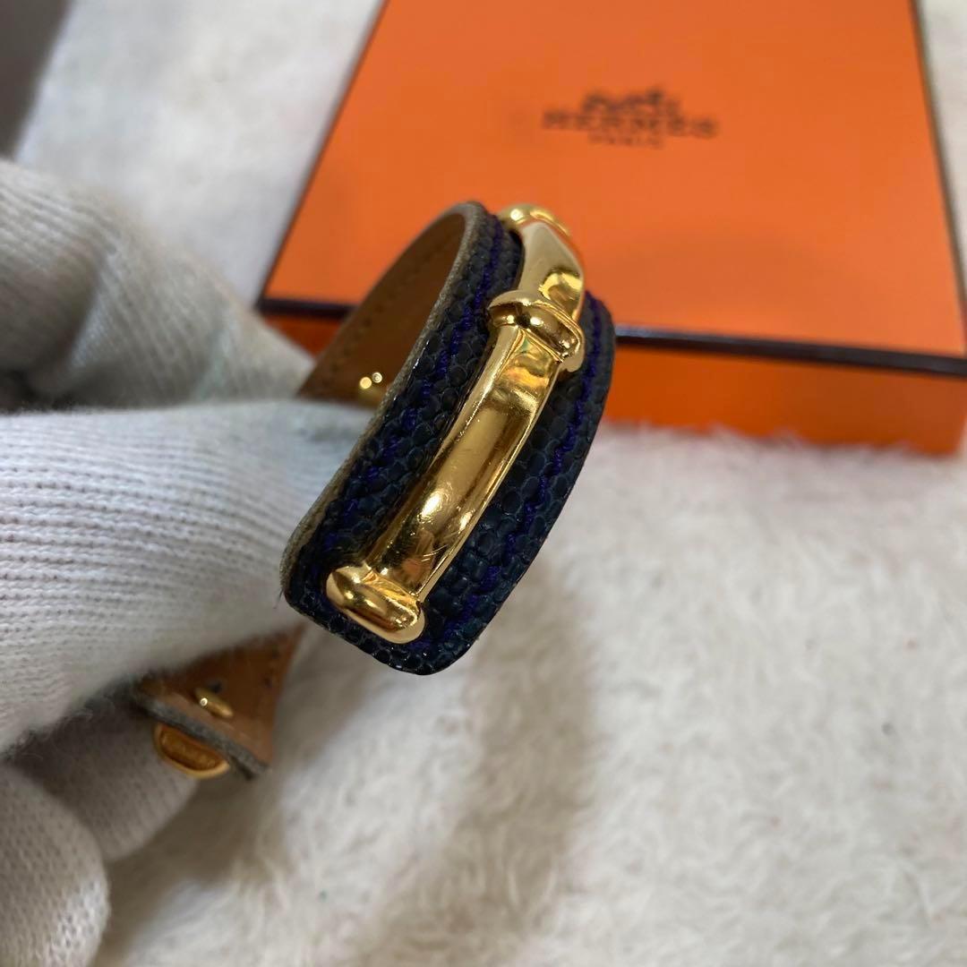 ！新品同然！　エルメス　バングル　ゴールド　レザー