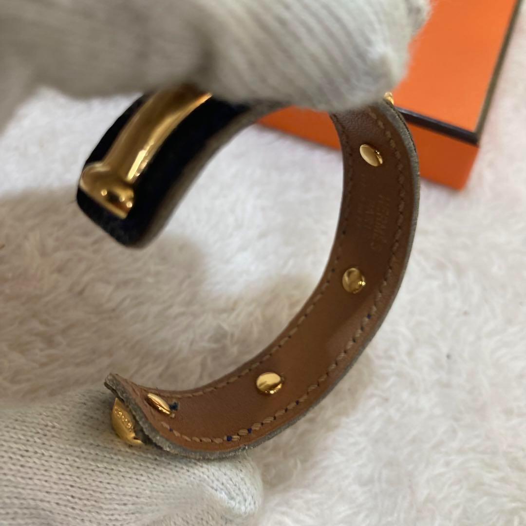 ！新品同然！　エルメス　バングル　ゴールド　レザー