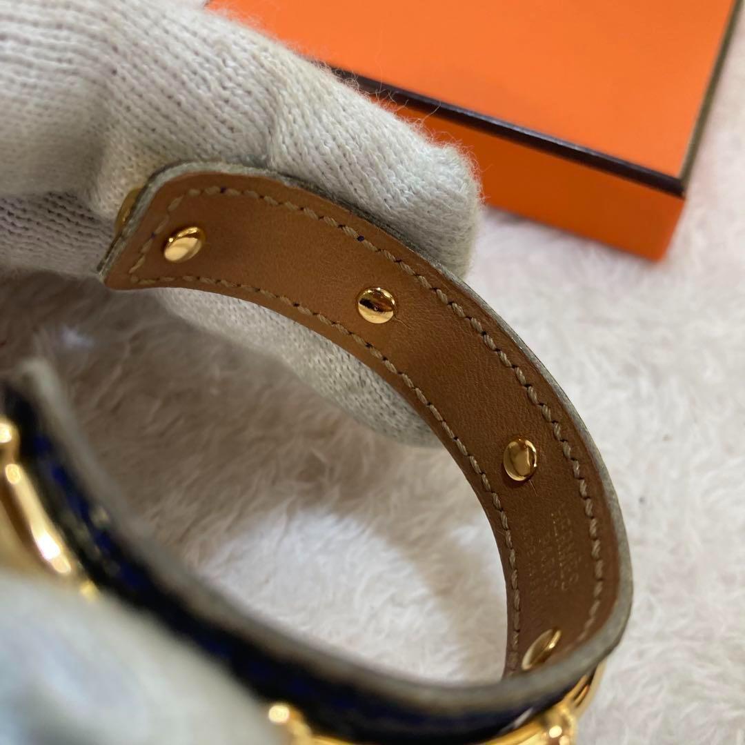 ！新品同然！　エルメス　バングル　ゴールド　レザー