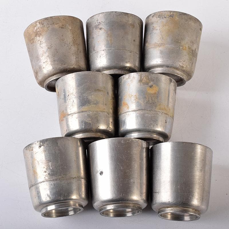 錫　 極上京錫六請合　坂口款　皿十客　義春銘　茶托五客　湯呑八客　YR7921B