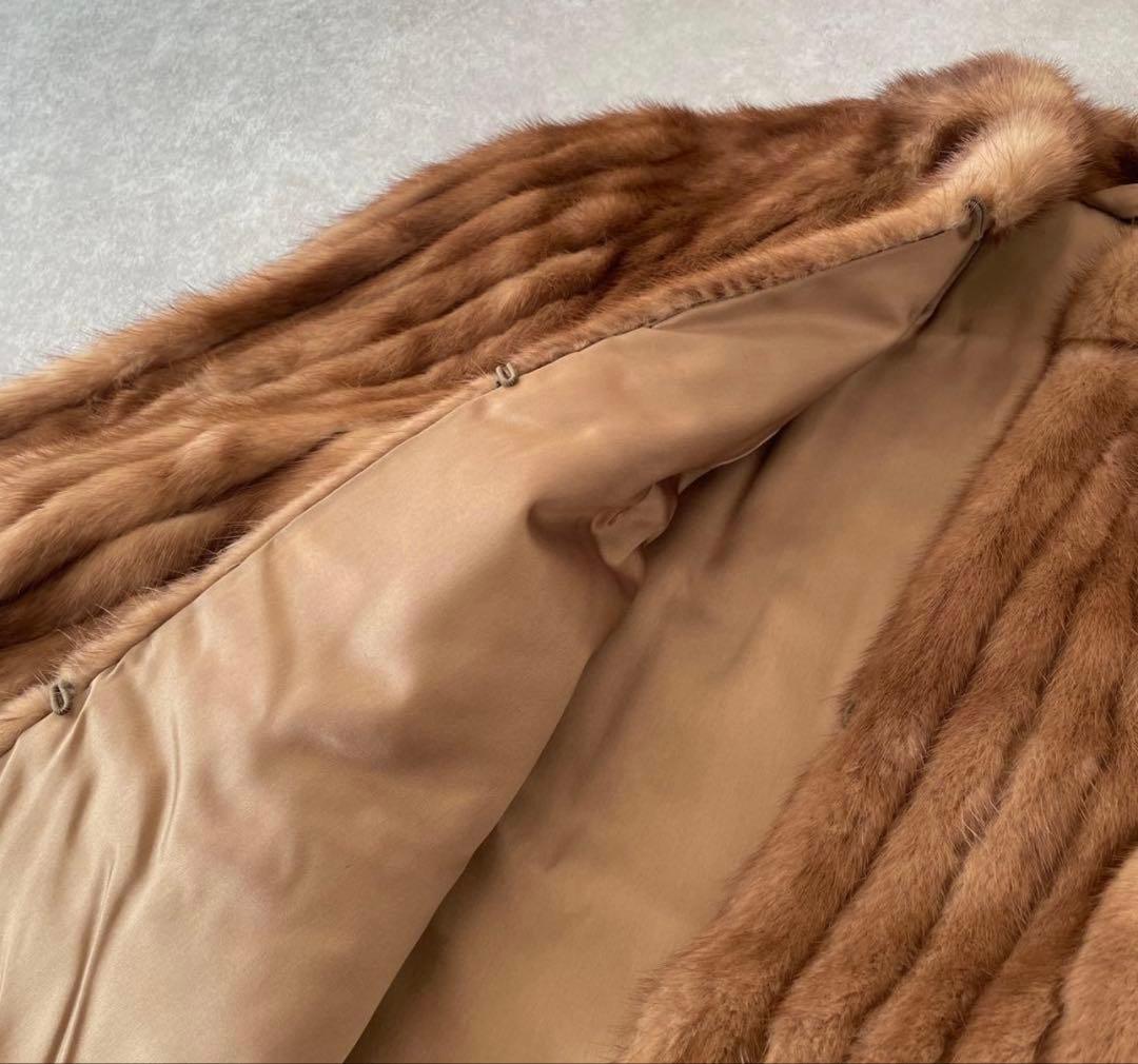 美品【希少】高級毛皮ミンク ジャケットコート ブラウン