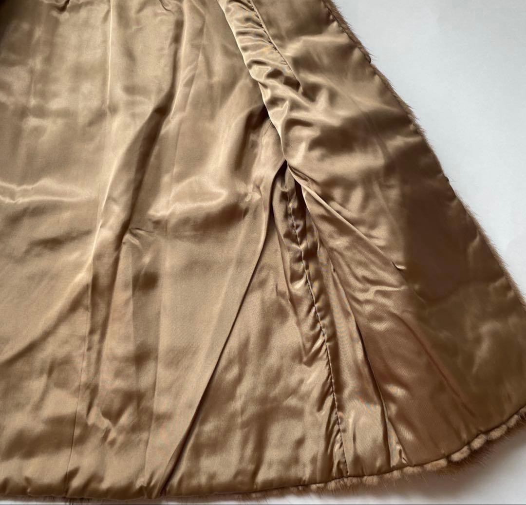 美品【希少】高級毛皮ミンク ジャケットコート ブラウン