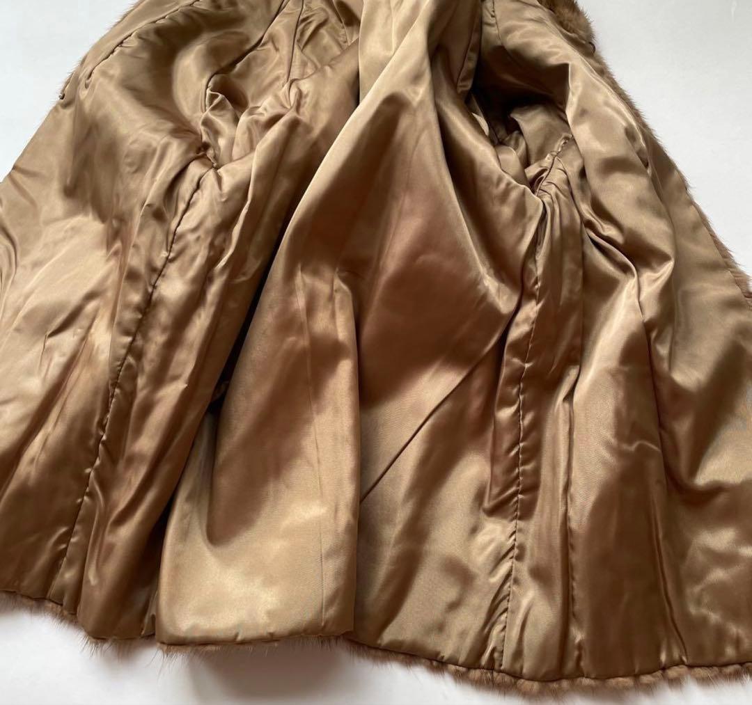 美品【希少】高級毛皮ミンク ジャケットコート ブラウン