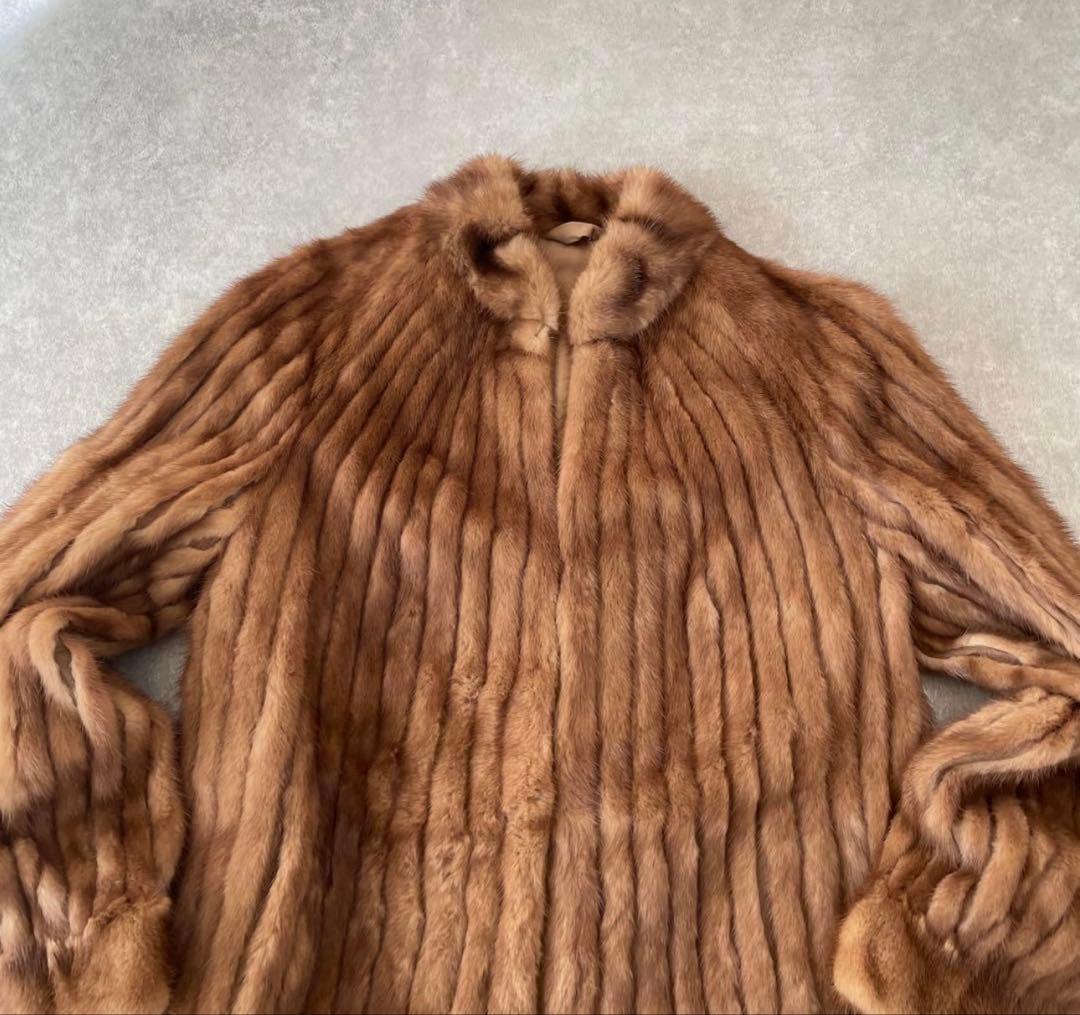 美品【希少】高級毛皮ミンク ジャケットコート ブラウン