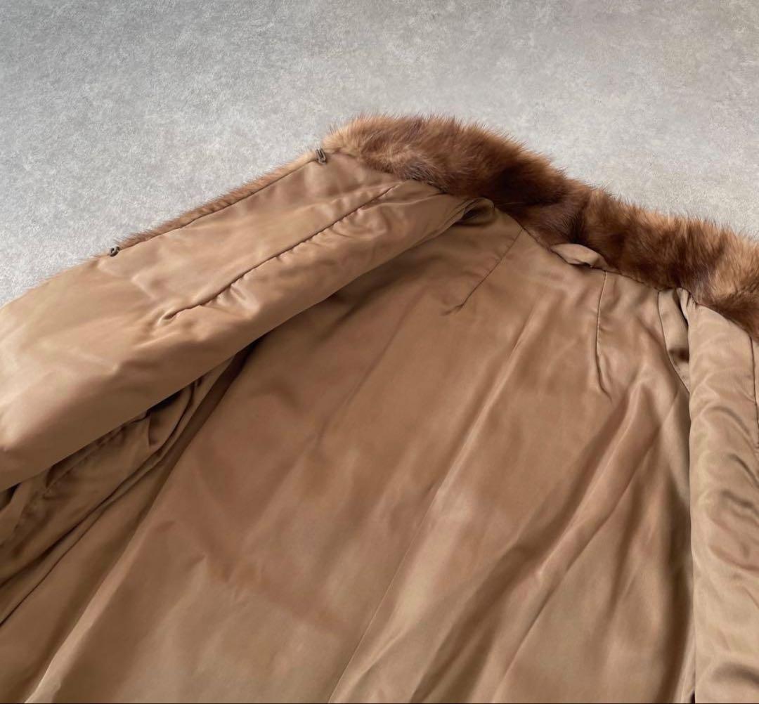 美品【希少】高級毛皮ミンク ジャケットコート ブラウン