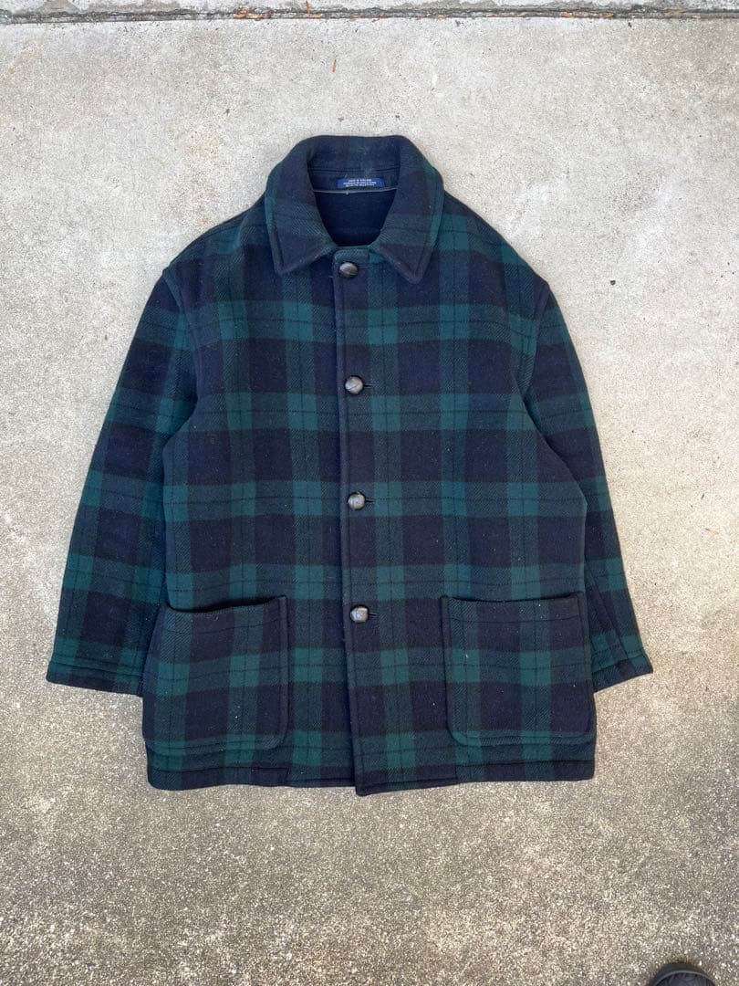 90s made in England “Black Watch Coat\