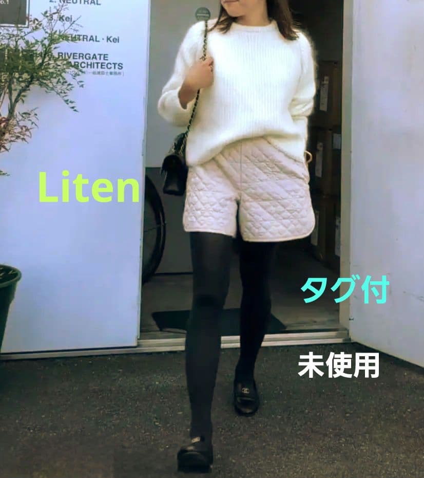 タグ付き 未使用 Liten リテン キルティングショートパンツ ピーチ