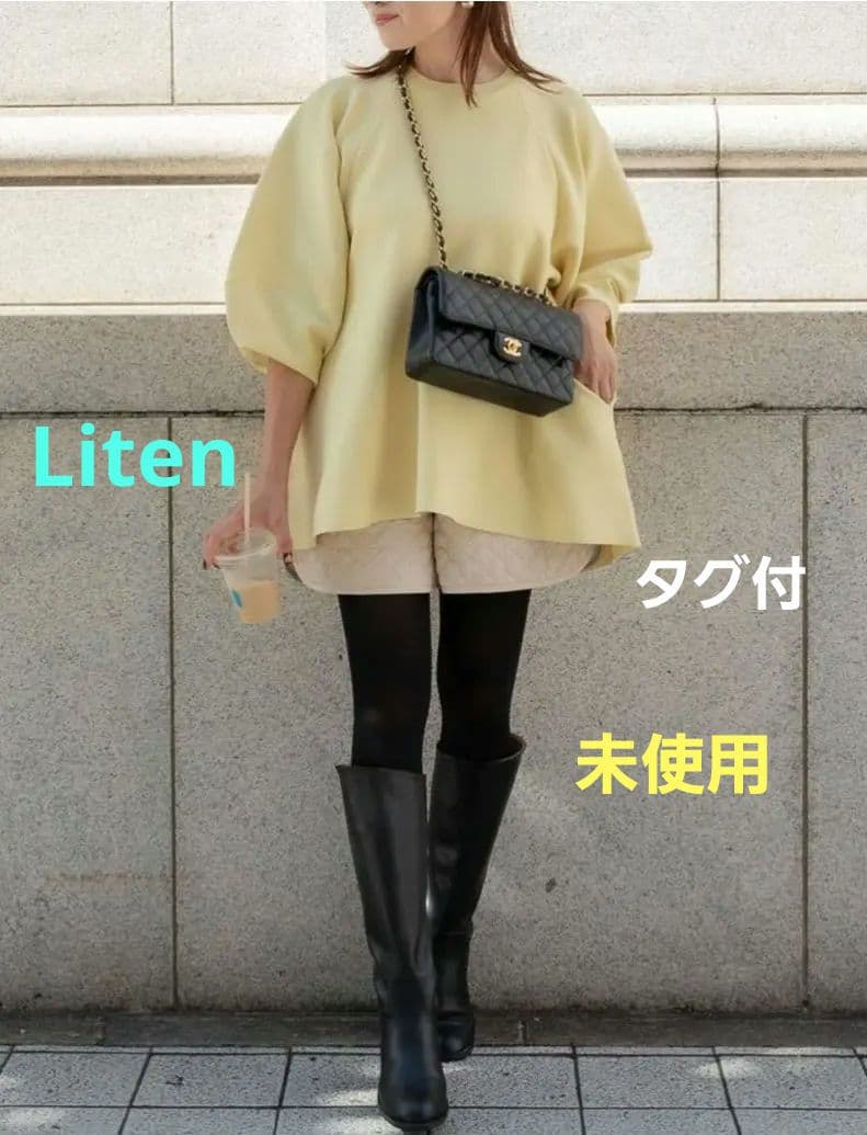 タグ付き 未使用 Liten リテン キルティングショートパンツ ピーチ