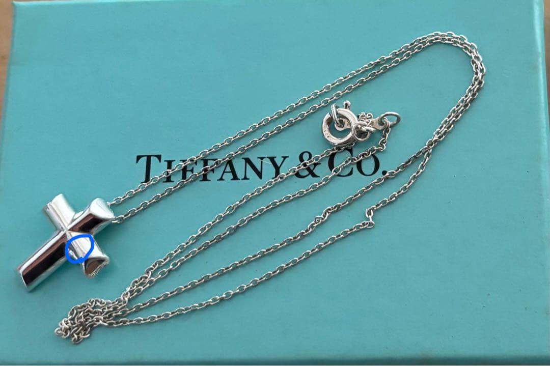 Tiffanyティファニーハートクロスネックレス