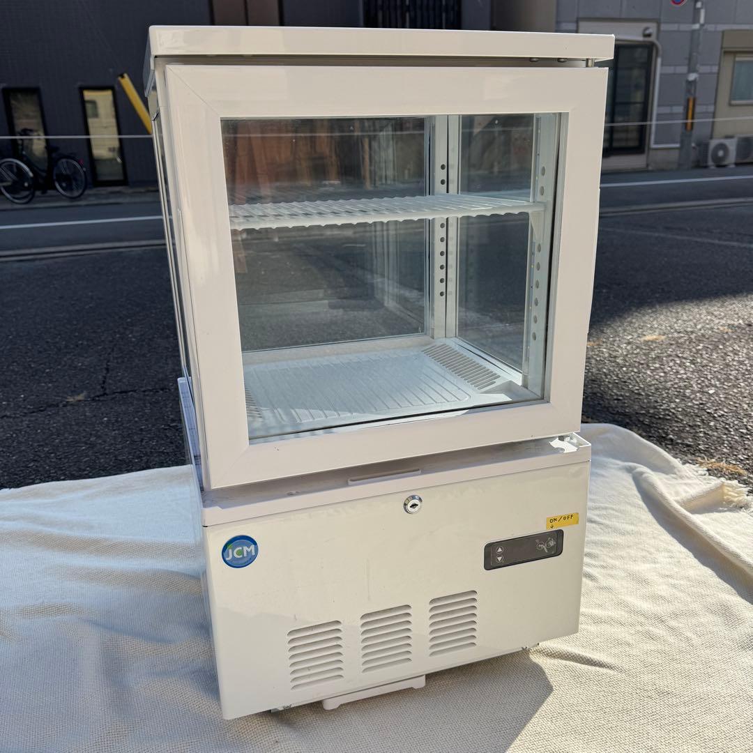 【美品】冷蔵ショーケース 卓上冷蔵庫 4面ガラスJCM
