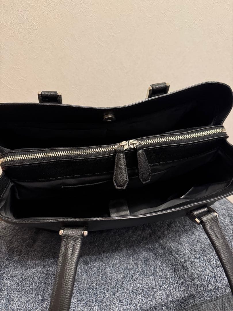 土屋鞄トートバッグ ブラックレザー HINON ヒノン ブラック ビジネスバッグ