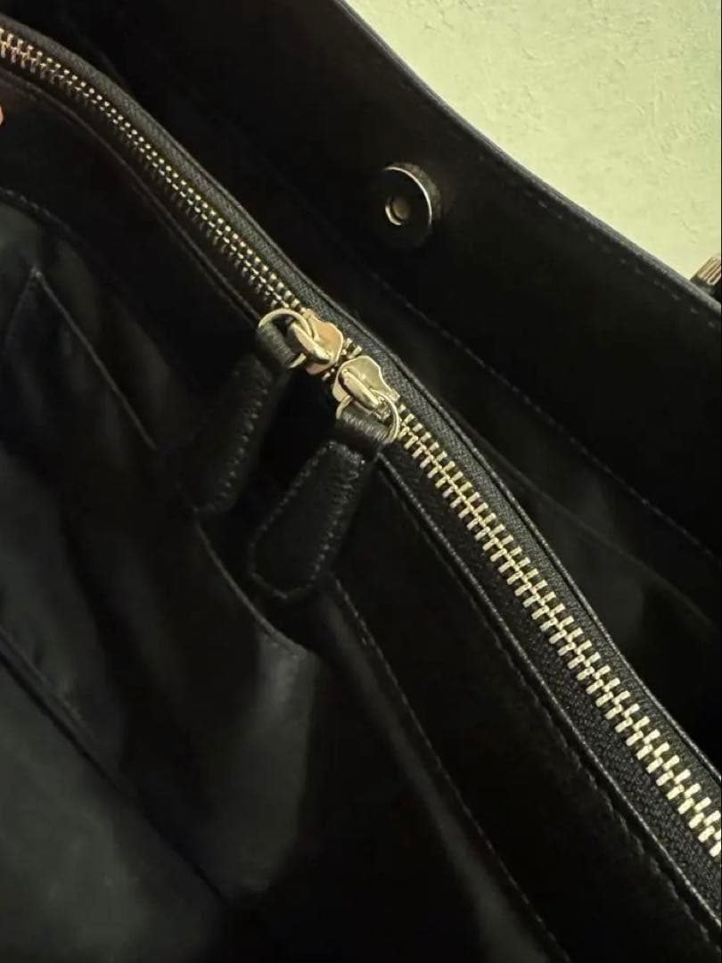 土屋鞄トートバッグ ブラックレザー HINON ヒノン ブラック ビジネスバッグ