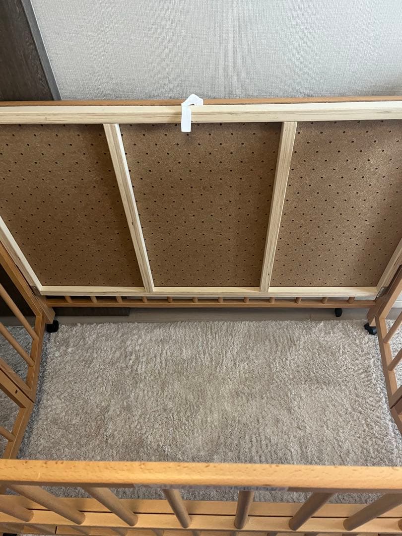 【送料込】布団セット付　石崎家具　ベビーベッド「チェリッシュ」　ワンタッチ折畳可